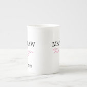 Schattigee Gepersonaliseerde Naam Mawmaw Jaar Opge Porselein Kop (Voorkant)