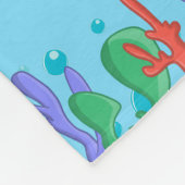 Schattigee gepersonaliseerde naam Shark Ocean Zee  Fleece Deken (Hoek)