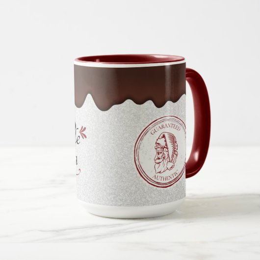 Schattigee gepersonaliseerde Noordpool Hot Cacao Mok (Voorkant rechts)