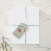 Schattigee gepersonaliseerde Nordic Christmas slee Cadeaulabel (Met Touw)