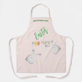 Schattigee gepersonaliseerde paaseierjacht illustr schort (Voorkant)