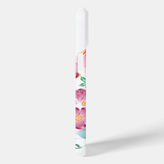 Schattigee gepersonaliseerde pauw bloemen Case-Mate iPhone case (Achterkant / Rechts)