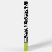 Schattigee gepersonaliseerde Peapod Limoen Stripe  Case-Mate iPhone Case (Achterkant / Rechts)