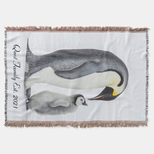 Schattigee Gepersonaliseerde Petting Penguin en Ch Deken (Voorkant)