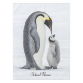 Schattigee Gepersonaliseerde Petting Penguin en Ch Tafelkleed (Voorkant)