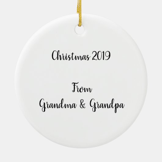 Schattigee gepersonaliseerde pinguïn kerst keramisch ornament (Achterkant)