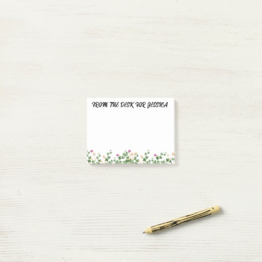 Schattigee gepersonaliseerde Post-it notities Post-it® Notes (Op bureau)