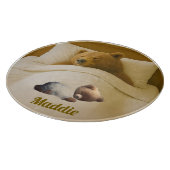 Schattigee gepersonaliseerde ronde Beren snijplank (Hoek)