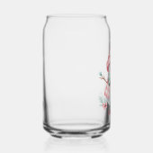 Schattigee gepersonaliseerde roze sneeuwman blikvorm glas (Rechts)