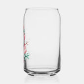 Schattigee gepersonaliseerde roze sneeuwman blikvorm glas (Links)