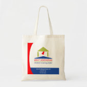 Schattigee Gepersonaliseerde School met School Bel Tote Bag (Voorkant)