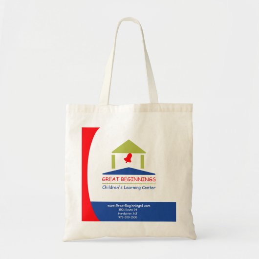 Schattigee Gepersonaliseerde School met School Bel Tote Bag (Voorkant)