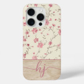 Schattigee gepersonaliseerde Shabby Chic Bloemstuk Case-Mate iPhone Case (Achterkant)