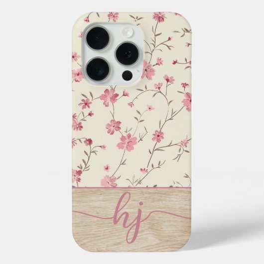 Schattigee gepersonaliseerde Shabby Chic Bloemstuk Case-Mate iPhone Case (Achterkant)