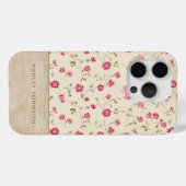 Schattigee gepersonaliseerde Shabby Chic Bloemstuk Case-Mate iPhone Case (Achterkant (horizontaal))