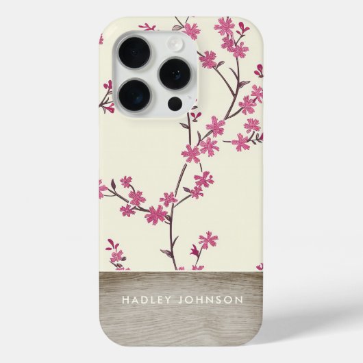 Schattigee gepersonaliseerde Shabby Chic Bloemstuk Case-Mate iPhone Case (Achterkant)