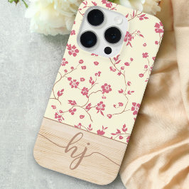 Schattigee gepersonaliseerde Shabby Chic Bloemstuk iPhone 15 Pro Case