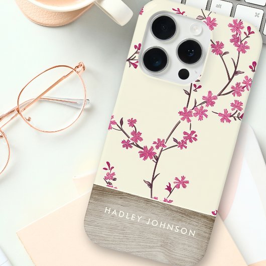 Schattigee gepersonaliseerde Shabby Chic Bloemstuk Case-Mate iPhone Case