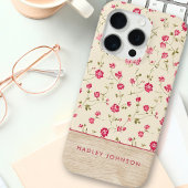 Schattigee gepersonaliseerde Shabby Chic Bloemstuk Case-Mate iPhone Case
