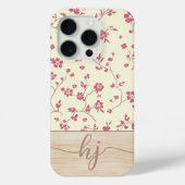 Schattigee gepersonaliseerde Shabby Chic Bloemstuk Case-Mate iPhone Case (Achterkant)