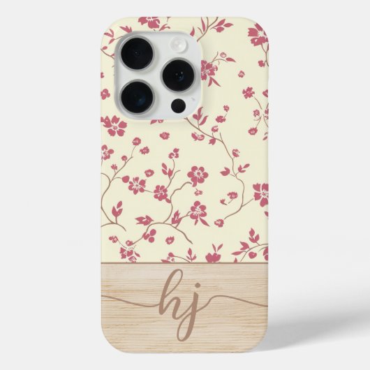 Schattigee gepersonaliseerde Shabby Chic Bloemstuk Case-Mate iPhone Case (Achterkant)