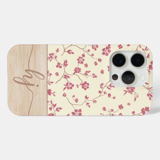 Schattigee gepersonaliseerde Shabby Chic Bloemstuk Case-Mate iPhone Case (Achterkant (horizontaal))