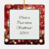 Schattigee gepersonaliseerde Shih Tzu kerst Keramisch Ornament (Achterkant)