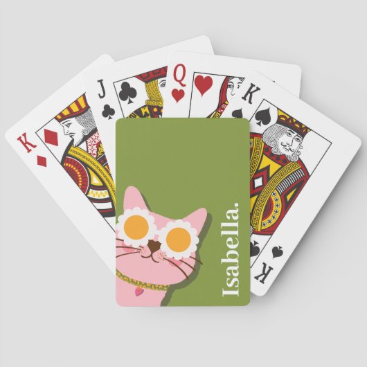 Schattigee gepersonaliseerde speelkaarten (Achterkant)