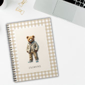 Schattigee gepersonaliseerde teddy notitieboek