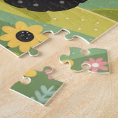 Schattigee, gepersonaliseerde tractor/boerderij legpuzzel (Zijkant)