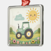 Schattigee, gepersonaliseerde tractor/boerderij metalen ornament (Links)