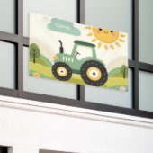 Schattigee, gepersonaliseerde tractor/boerderij spandoek (Buitenkant Gebouw)