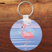 Schattigee gepersonaliseerde tropische eiland flam sleutelhanger (Achterkant)