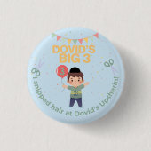 Schattigee gepersonaliseerde upsherin ronde button 3,2 cm (Voorkant)