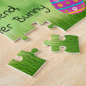 Schattigee gepersonaliseerde "van paashaas" notiti legpuzzel (Zijkant)