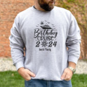 Schattigee gepersonaliseerde verjaardag cruiseschi t-shirt