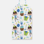 Schattigee gepersonaliseerde verjaardagsjongen cadeaulabel (Achterkant)