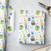 Schattigee gepersonaliseerde verjaardagsjongen cadeaupapier