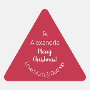 Schattigee gepersonaliseerde vrolijke kerst van pa sticker