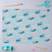 Schattigee gepersonaliseerde walvis tissuepapier (Craft)