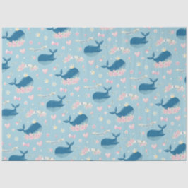 Schattigee gepersonaliseerde walvis tissuepapier