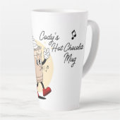 Schattigee gepersonaliseerde warme chocolademelk latte mok (Rechterhoek)