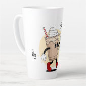 Schattigee gepersonaliseerde warme chocolademelk latte mok (Linkerhoek)