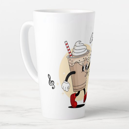 Schattigee gepersonaliseerde warme chocolademelk latte mok (Linkerhoek)