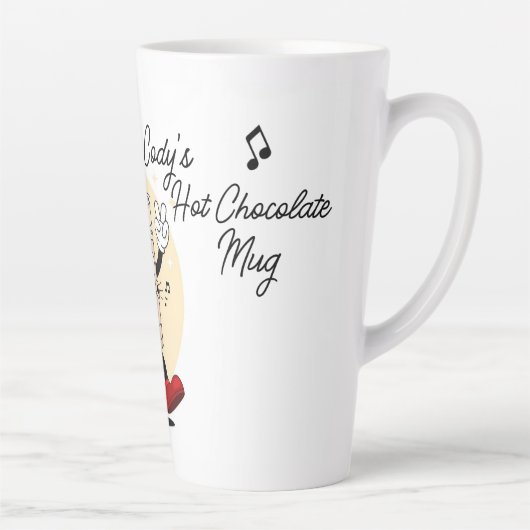 Schattigee gepersonaliseerde warme chocolademelk latte mok (Rechts)