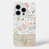 Schattigee Gepersonaliseerde Waterverf Bloemhouten Case-Mate iPhone Case (Achterkant)