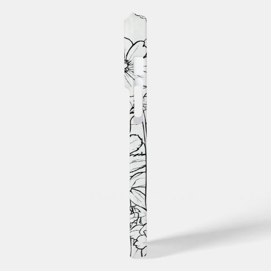 Schattigee gepersonaliseerde witte bloemen Wildflo Case-Mate iPhone Case (Achterkant / Links)