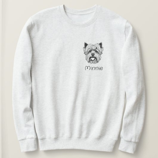 Schattigee gepersonaliseerde Yorkie Trui (Design voorkant)