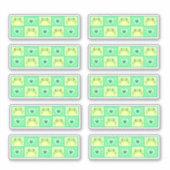 Schattigee geruite groene kikker met hartjes en sc sticker (Voorkant)