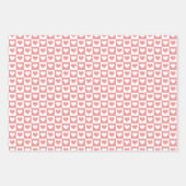 Schattigee geruite harten Valentijnsdag Inpakpapier Vel (Voorkant)